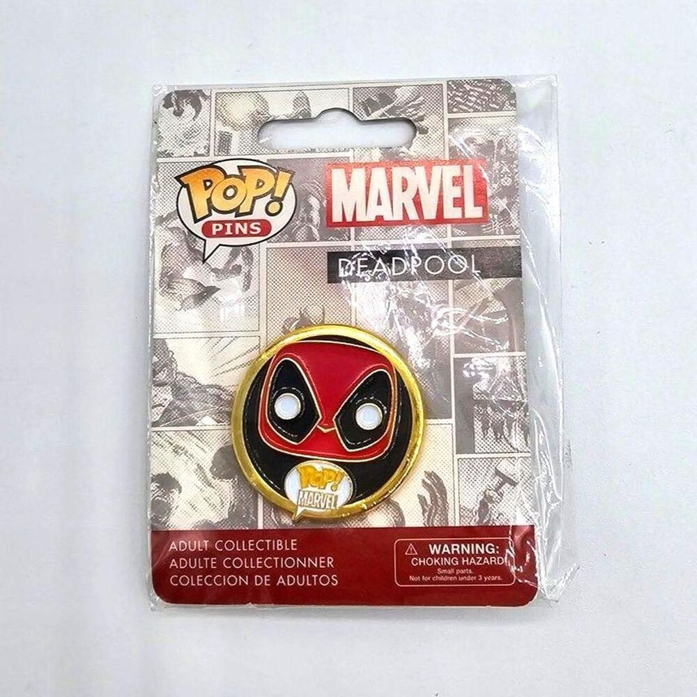 Funko Pop Pins Marvel Deadpool Face Enamel Lapel Pin Collectible New Sealed